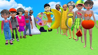 Scary Teacher 3D vs Squid Game Pick Fruit Get New Dress Nice or Error 5 Times Challenge [upl. by Horter]