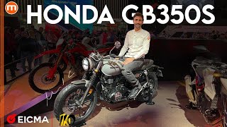 Honda GB350S  Tuffo nel passato con la monocilindrica in video da EICMA 2024 [upl. by Elfrida440]