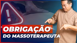 Obrigação do massoterapeuta [upl. by Essiralc]