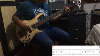 All the young dudes Mott the Hoople  Bass cover with tabs [upl. by Jerrilyn]