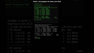 Como Medir o Throughput de Redes com iPerf  windows cmd linux terminal redes infraestrutura [upl. by Waldron14]