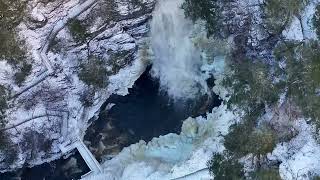 Bushkill Falls Poconos in the winter [upl. by Ocirrej]