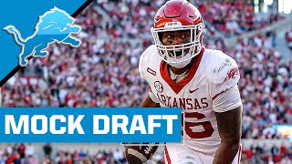 2022 NFL Mock Draft Lions take pass rusher WR with two firstround picks  CBS Sports HQ [upl. by Adnolay]