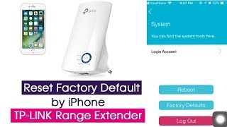 iPhone Reset to Factory Defaults TPLINK Range Extender  NETVN [upl. by Zarger]