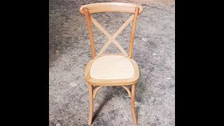 Which fork back chair is cheaperhot selling HighQuality Cheap Solid wooden cross back chair [upl. by Auod]