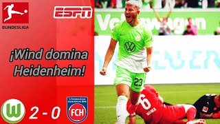 VfL Wolfsburgo 20 Heidenheim  Jornada 1 Bundesliga 202324 [upl. by Clarke]