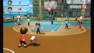 Wii Sports Resort Basketball Pickup Game 3On3 [upl. by Horick]