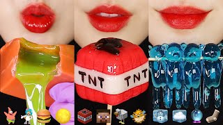 11MINUTES EMOJI EATING ASMR FOR SLEEP MINECRAFT FOOD WAX CANDY HONEY JELLY ASMR 🐔 [upl. by Zena]