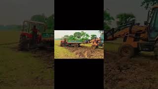 Tractor kichad mein fans Gaya 😭 JCB 3DX aake uthaya YouTube short viral hot tractor 🚜 [upl. by Jeromy503]