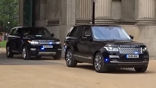 quotMove overquot New VIP Range Rovers escorted into Buckingham Palace [upl. by Alios]