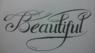 calligraphy for beginners with normal pen  beautiful [upl. by Matejka]