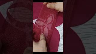 How To Make Flower Leave Design With Organza Fabric  Sleeve Design 2024 shorts youtubeshorts [upl. by Uzzi]