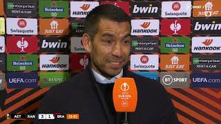 quotIts a major achievement for everyonequot Van Bronckhorst Revels In Gers Scintillating Win Over Braga [upl. by Irrek]