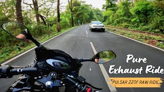 Pulsar 220F Raw Ride On Mountain  High Adrenaline Cornering with Exhaust Sound  Biker Niladri [upl. by Odrautse]