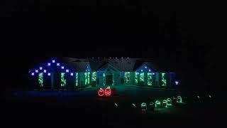 Halloween Light Show Projected Onto California Home [upl. by Werner]