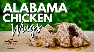 Smoked Chicken Wings with Alabama White Sauce Recipe [upl. by Flanigan335]