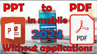 how to convert ppt to pdf in mobile [upl. by Anum]