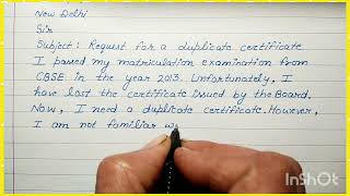 Letter to the chairman of CBSE for issuing duplicate certificates 📝 [upl. by Atekahs]