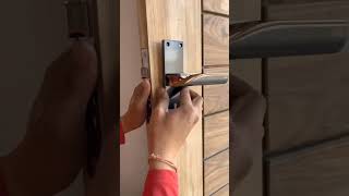 Door lock fitting woodworking shorts video reels [upl. by Adnilab]