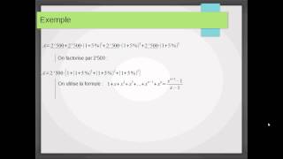 Mathématiques financières  21  formule des annuités [upl. by Boiney]