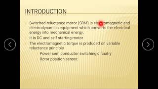 Switched reluctance motor Tamil [upl. by Trela598]