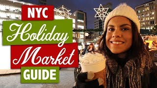 NYCs TOP 5 Christmas Markets 2018  Bryant Park amp More [upl. by Encratia]