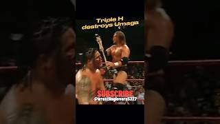 Triple H Destroys Umaga RAW 2007  Triple H destroys Umaga with Sledgehammer  Triple H sledgehammer [upl. by Reiss960]