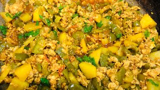 Shimla mirch keema ke mazaydar Recipe  Capsicum Potato Recipe by Zams kitchen [upl. by Anitel]