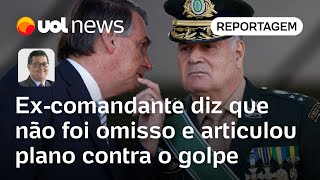 Excomandante do Exército diz que não foi omisso e articulou plano contra o golpe  Tales Faria [upl. by Karb427]