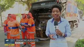 Reportagem RJ1 da TV Globo mostra os perigos no dia a dia de trabalho dos garis da COMLURB [upl. by Aekim886]