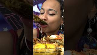 HUGE MUSSELS BLUE CRABS MUKBANG foodie foodshorts shortvideo eating seafood [upl. by Acireit]