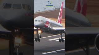 BOEING 757 Landing at Madeira Airport [upl. by Yanetruoc]