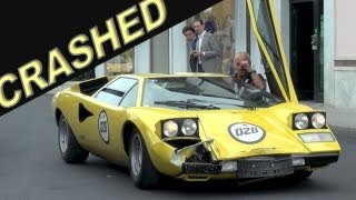 CRASHED Lamborghini Countach LP400  50th Grande Giro Lamborghini [upl. by Liemaj]