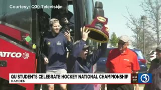 Quinnipiac men’s hockey wins national championship game against Minnesota [upl. by Ketchum]