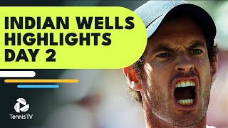 Murray Battles Daniel Again Querrey Paul Paire all in Action  Indian Wells 2022 Day 2 Highlights [upl. by Norted]