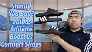 Should You Buy adidas Adilette Boost vs Comfort Slides [upl. by Amorita]