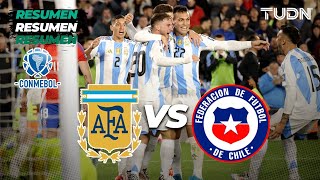 HIGHLIGHTS  Argentina 30 Chile  CONMEBOL Eliminatoria 2026  TUDN [upl. by Noraf666]