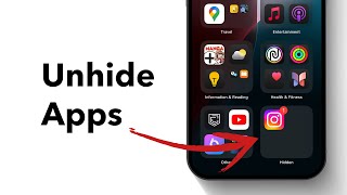 How to Unhide Apps on iPhone iOS 18 [upl. by Ddal]