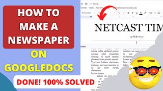 How to Make a Newspaper on Google Docs [upl. by Perlman687]