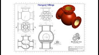 SolidWorks Tutorial Design a Flanged Fitting – StepbyStep Guide for Beginners [upl. by Newob]