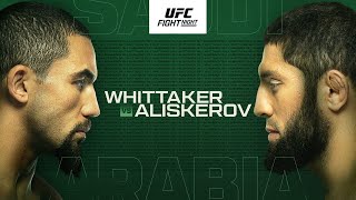 UFC SAUDI ARABIA LIVE WHITTAKER VS ALISKEROV LIVESTREAM amp FULL FIGHT NIGHT COMPANION [upl. by Crary]