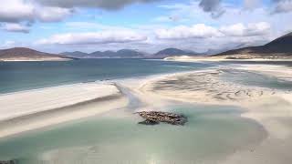 View across Seilebost to Luskentyre Isle of Harris [upl. by Hanahsuar]