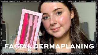 HOW TO FACIAL DERMAPLANING AT HOME TUTORIAL  MAKEUP REVOLUTION [upl. by Aihseit294]