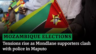 Mozambique Elections I Tensions rise as Mondlane supporters clash with police in Maputo [upl. by Anoyet]