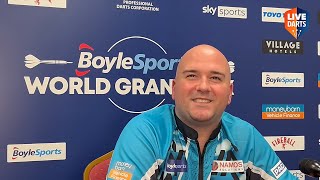 Rob Cross on Grand Prix quotI always said as long as Ive got a hole in my bottom Id never win thisquot [upl. by Frodi]