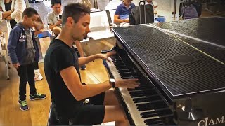 Surprise piano performance for passengers at Rome Airport [upl. by Muffin546]