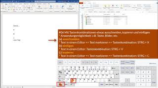 06 Mit Tastenkombinationen etwas ausschneiden kopieren und einfügen [upl. by Ellie976]