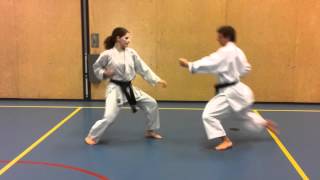 Bunkai kata Kankudai performed by Ylana Leijendeckers amp Stephan van der Leij [upl. by Salter]