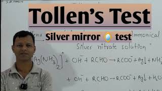 Tollens test  Tollens reagent  Tollens test class 12  chemistry neet jeemains [upl. by Sungam169]