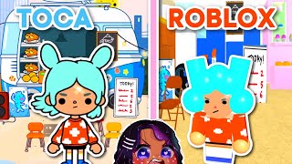 Toca Life World vs Roblox Voices [upl. by Rochemont]